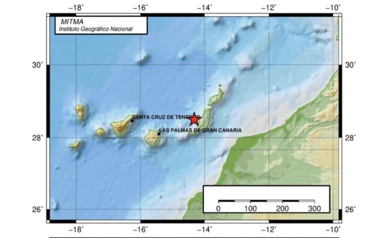 Seísmo de 2,3 grados en la costa oeste de Fuerteventura