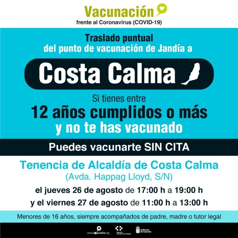 Costa Calma acoge dos jornadas de vacunación sin cita contra la COVID-19