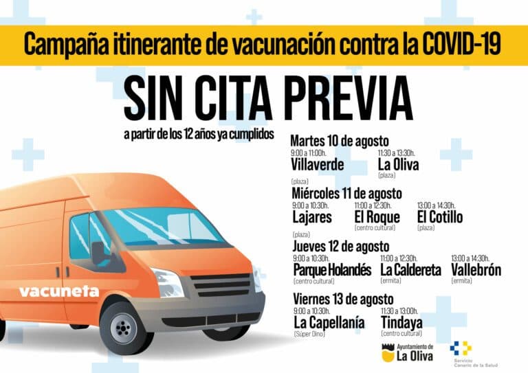 La Oliva inicia una campaña itinerante de vacunación contra la Covid-19 por los pueblos