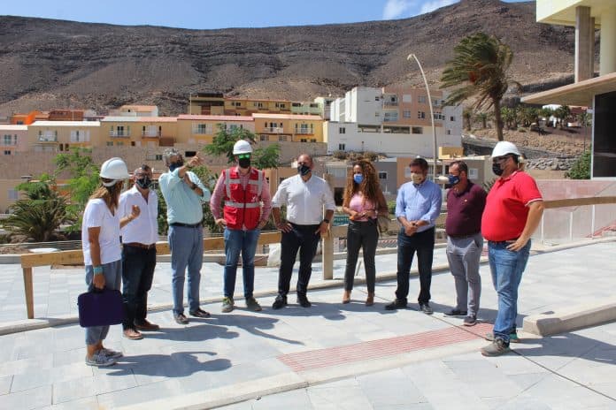 Avanzan las obras de accesibilidad en la estación de guaguas de Morro Jable