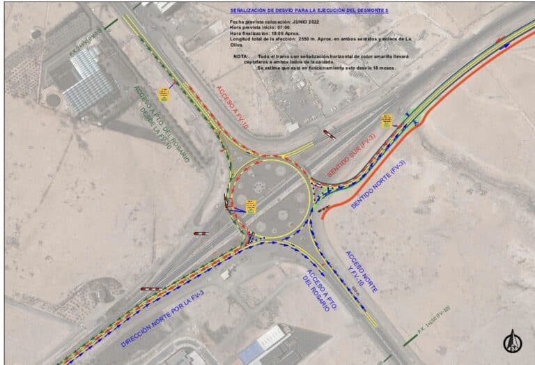 El Cabildo anuncia cortes y desvíos de tráfico desde el jueves en la FV-3 y FV-10
