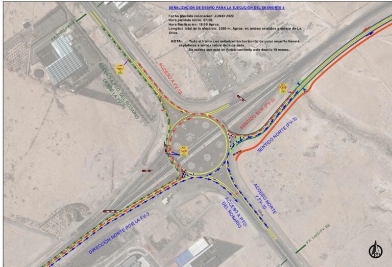 El Cabildo anuncia cortes y desvíos de tráfico desde el jueves en la FV-3 y FV-10