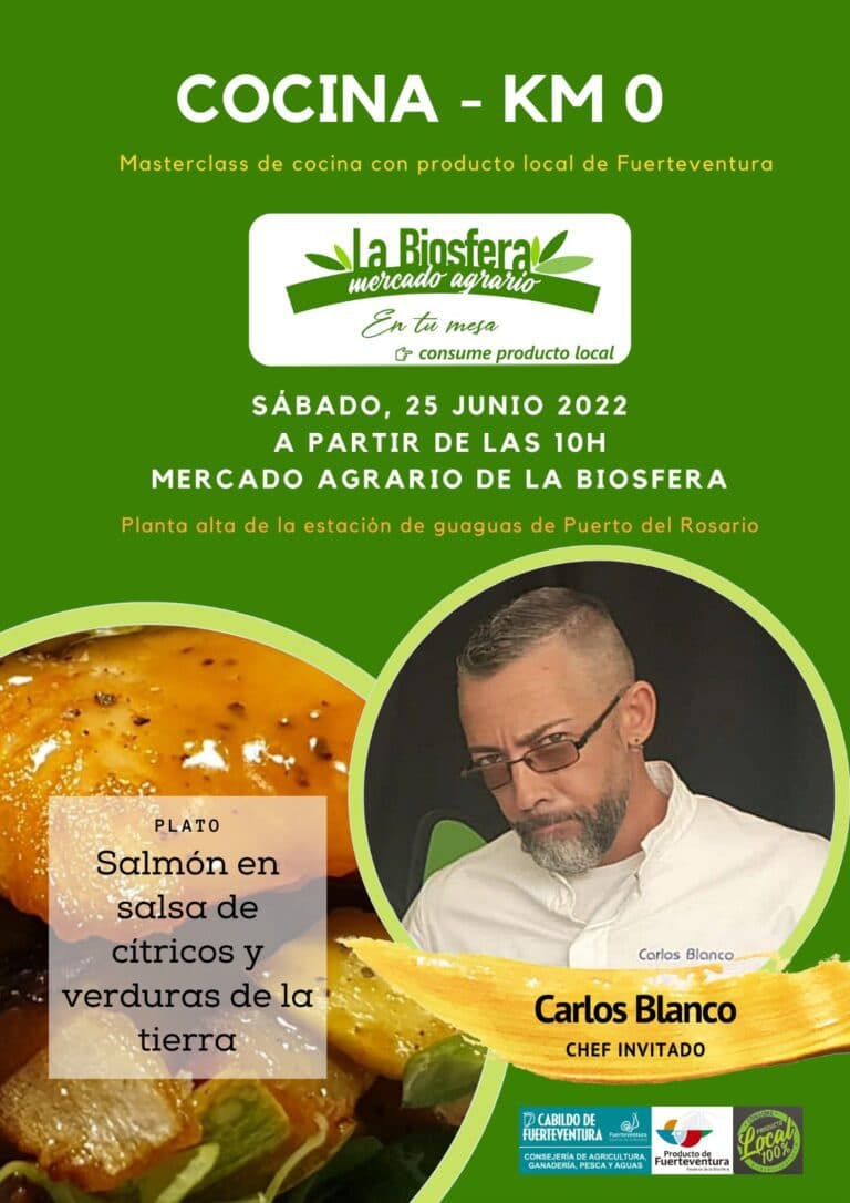 Nueva masterclass de cocina en el Mercado de la Biosfera con el chef Carlos Blanco