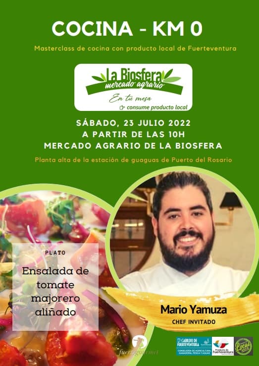 El chef Mario Yamuza protagoniza la próxima masterclass del Mercado de la Biosfera