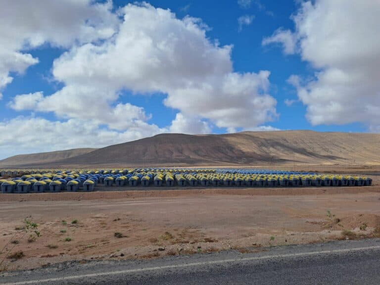 1.079 contenedores «abandonados» en Zurita esperan su instalación en núcleos urbanos de la Isla