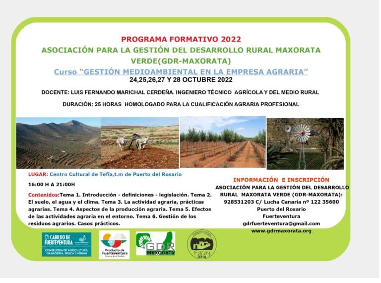 El Cabildo inicia el curso de gestión medioambiental de la empresa agraria