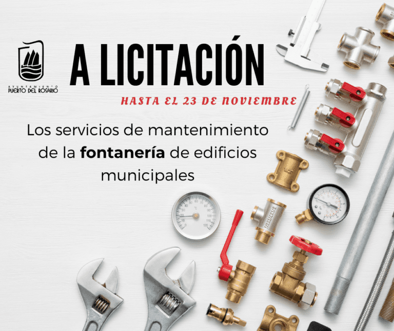 A licitación los servicios de mantenimiento de fontanería de edificios municipales
