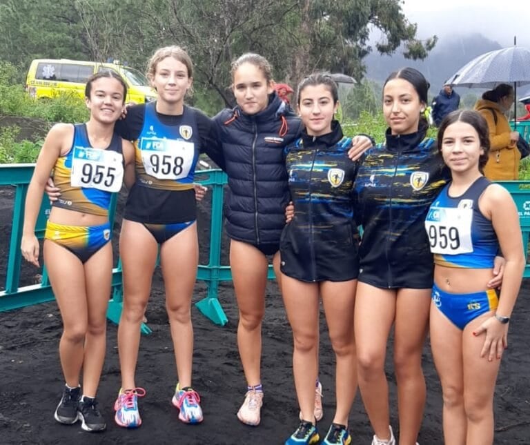 Los atletas de Antigua enfrentan frío y lluvia en el Campeonato de Cross en La Palma