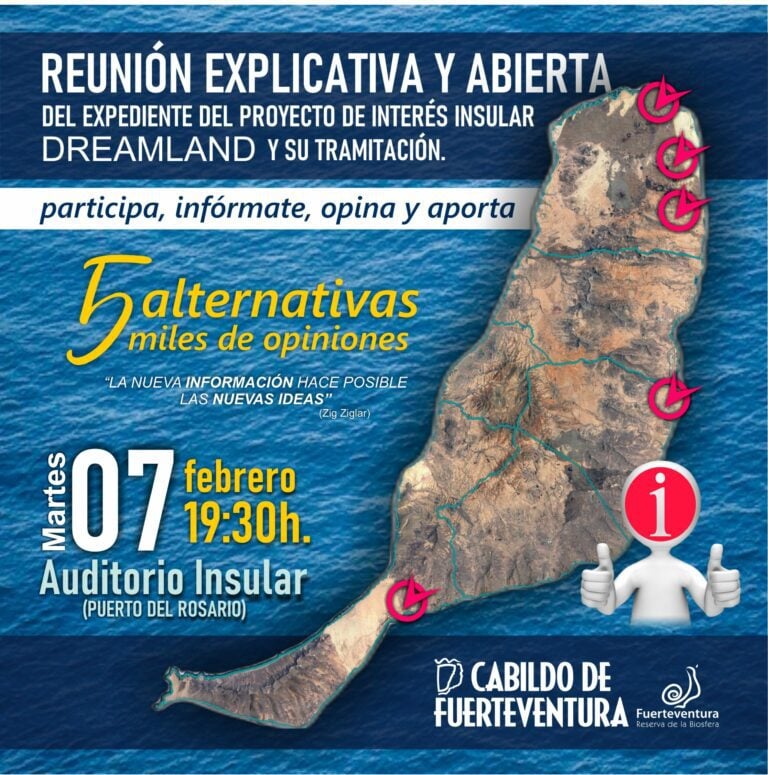 El Cabildo ofrecerá una reunión explicativa del expediente Dreamland