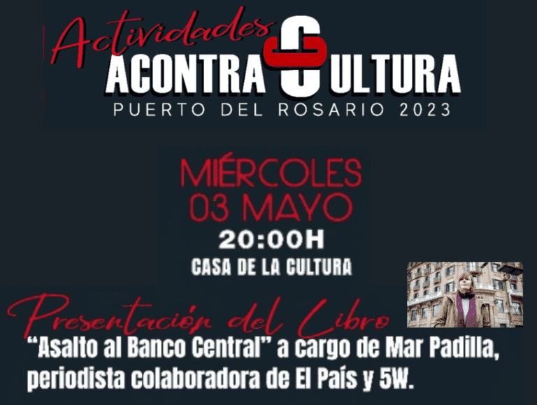 La periodista Mar Padilla, este miércoles, en la Casa de la Cultura de Puerto del Rosario