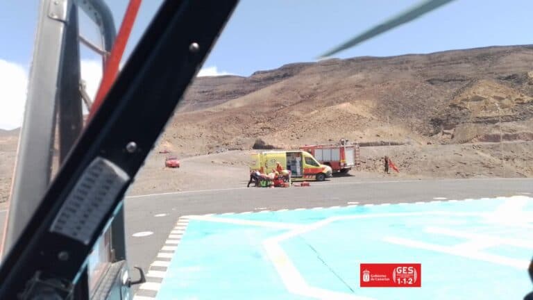 Un bañista en estado crítico tras ser rescatado del mar en el sur de Fuerteventura