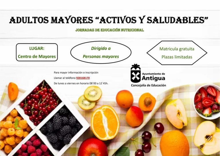 Antigua educa a mayores en nutrición para ser activos y saludables