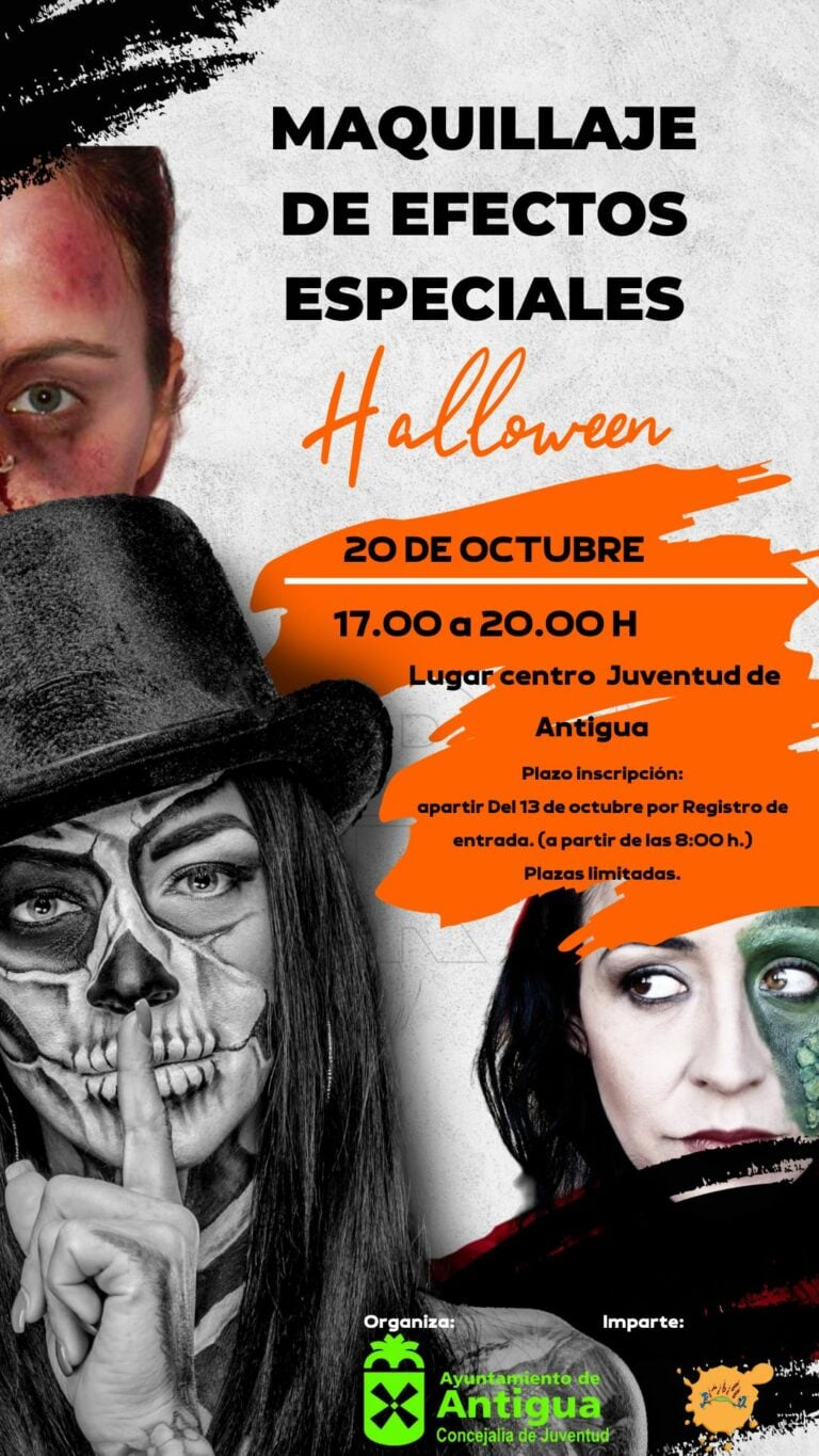 Antigua prepara un Halloween terrorífico con un Taller de Maquillaje de efectos especiales