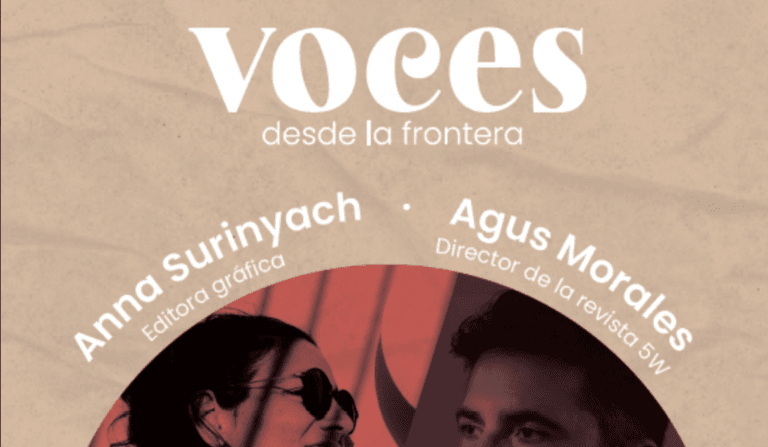 El director de la revista 5W y Premio Ortega y Gasset Agus Morales y la fotógrafa Anna Surinyach en ‘Voces desde la frontera’