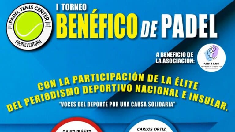 Fuerteventura celebra su primer torneo solidario de pádel con voces y figuras destacadas del deporte nacional