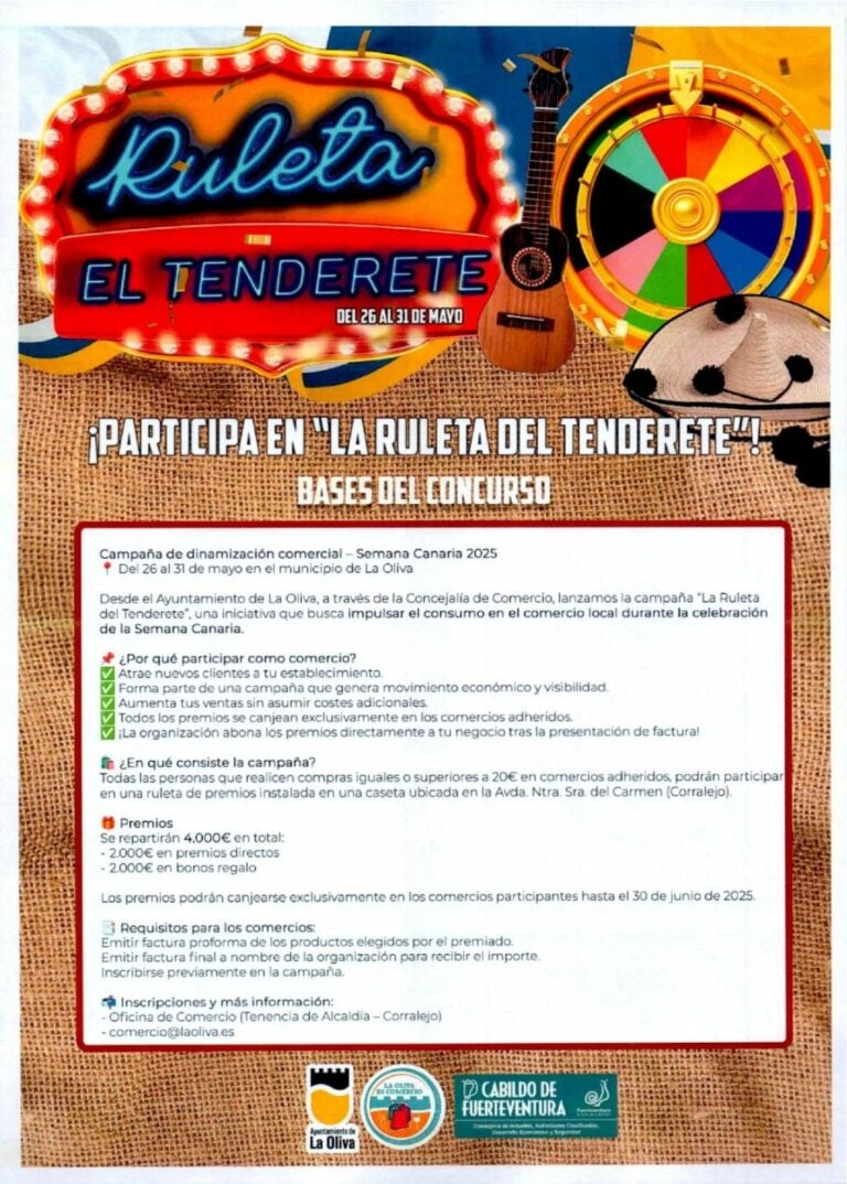La Oliva dinamiza su comercio local durante la Semana Canaria con la ‘Ruleta El Tenderete’
