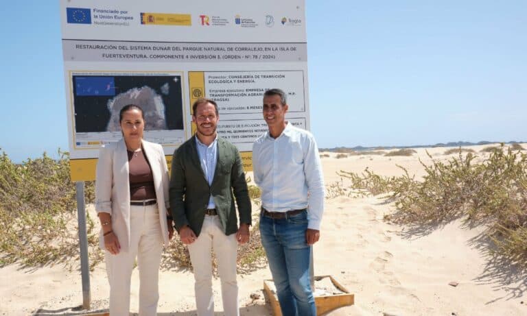 Transición Ecológica impulsa la restauración de las Dunas de Corralejo y los hábitats de aves esteparias en Fuerteventura
