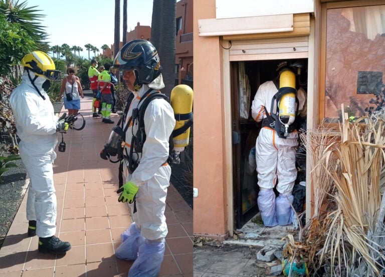 Hallan muerto a un vecino con síndrome de Diógenes en Corralejo tras una compleja intervención de los bomberos