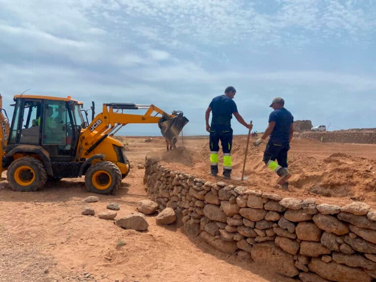 La Rosa de Juana Sánchez florece de nuevo con la restauración de sus muros agrícolas tradicionales