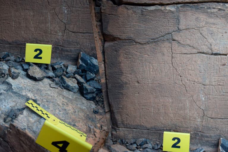 Patrimonio Cultural del Cabildo denuncia un expolio en los grabados rupestres de Montaña del Sombrero