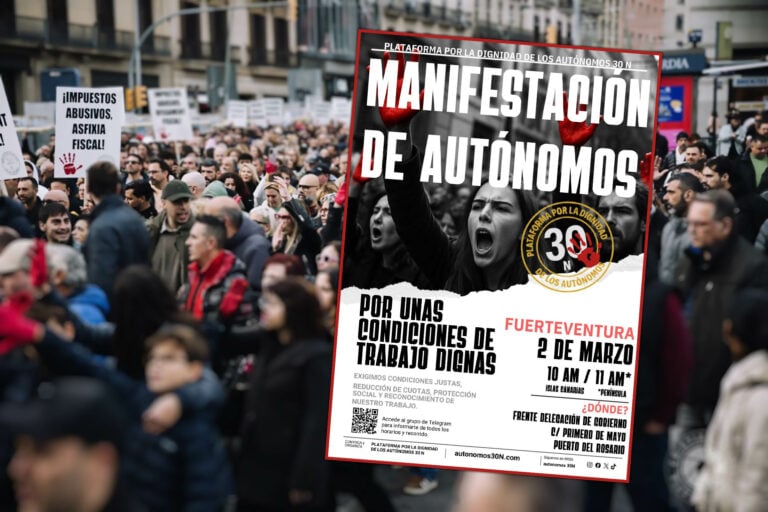 Nueva movilización de los autónomos: protestas el 2 de marzo en Fuerteventura y el resto del país