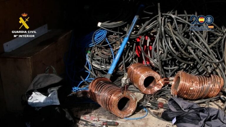 «El valor del material robado asciende a 67.795 euros»: La Guardia Civil desarticula red de robos en subestaciones eléctricas