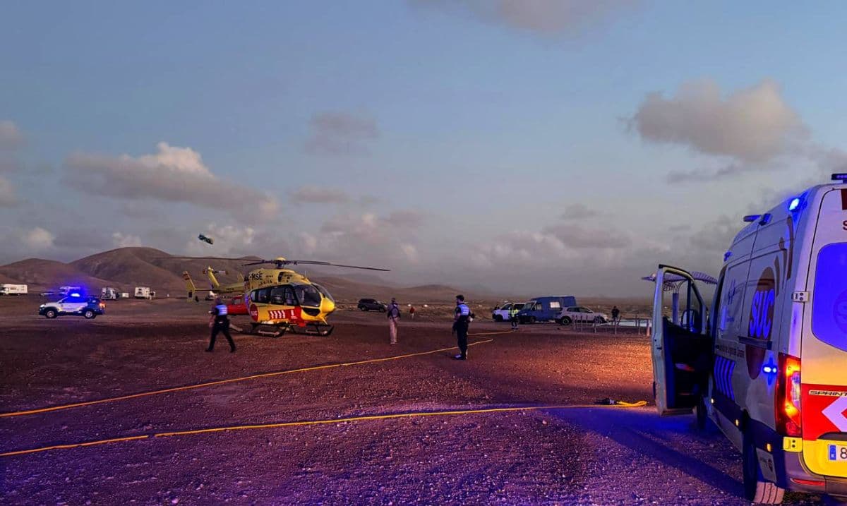 Un menor resulta herido grave tras caer desde más de siete metros en El Cotillo