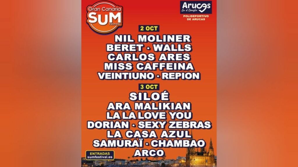 El Gran Canaria SUM Festival 2026 confirma un cartel que lo sigue haciendo único en la Islas.