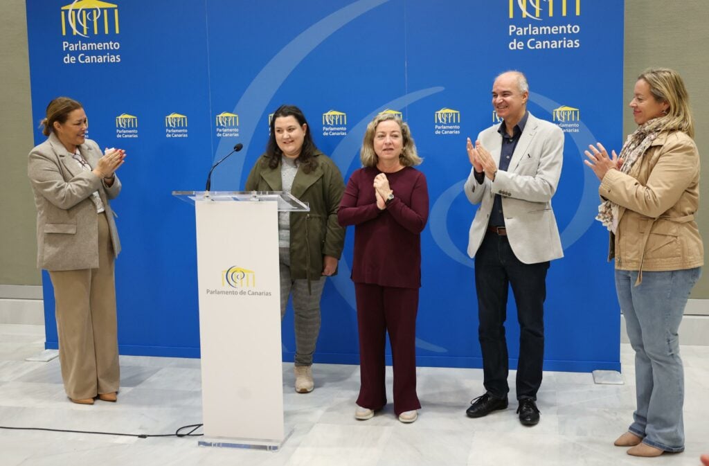 Un momento durante el acto