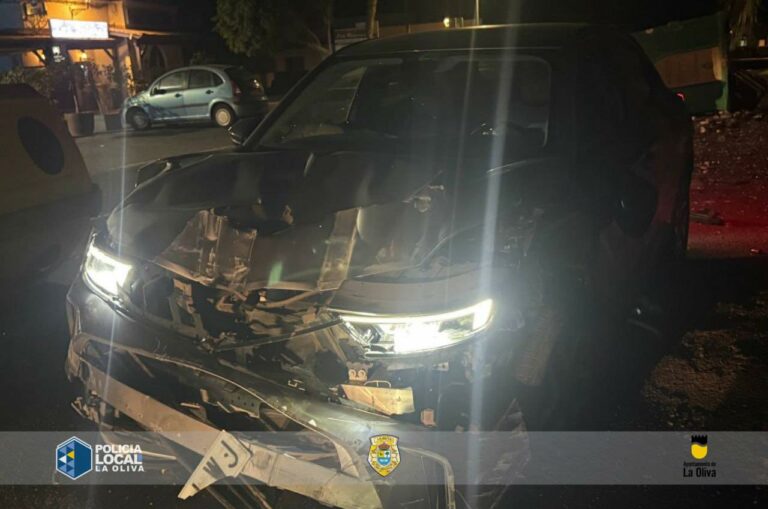 Dos accidentes por alcoholemia en una sola noche en La Oliva